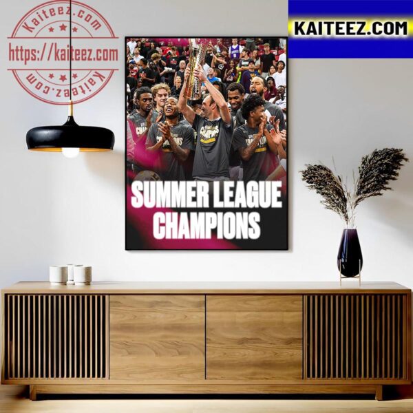 2023 NBA 2K24 Summer League Champions Are The Cleveland Cavaliers Art Decor Poster Canvas