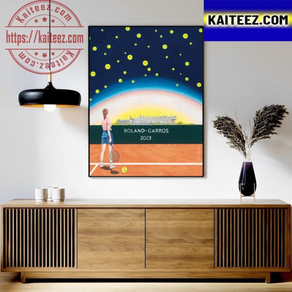 2023 Roland-Garros Poster Art By Fan Art Decor Poster Canvas