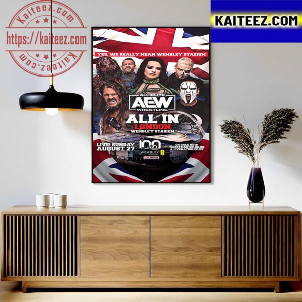 All Elite Wrestling All In London Wembley Stadium August 27 2023 Art Decor Poster Canvas
