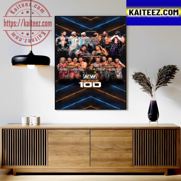 All Elite Wrestling Rampage 100 Art Decor Poster Canvas