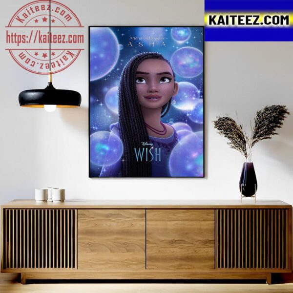 Ariana DeBose Is Asha In Wish Of Disney Art Decor Poster Canvas