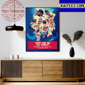 Atlanta Braves 169 HR In 1st Half Most In AL And NL History Art Decor Poster Canvas