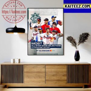 Atlanta Braves Most All Star Game Selections In MLB All Star Game 2023 Art Decor Poster Canvas