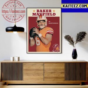 Baker Mayfield With The Iconic Tampa Bay Buccaneers Creamsicle Uniforms Art Decor Poster Canvas