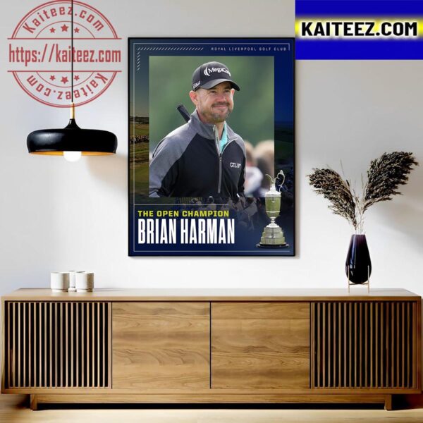 Brian Harman Claims The Open Championship Champions Art Decor Poster Canvas