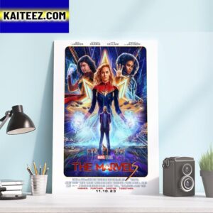 Captain Marvel Monica Rambeau And Ms Marvel Are Back Cosmic Team-Up In The Marvels Art Decor Poster Canvas