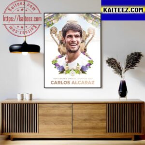 Carlos Alcaraz Is 2023 Gentlemens Singles Champion Wimbledon Art Decor Poster Canvas