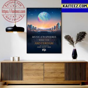 Coldplay 2023 European Tour Music Of The Spheres World Tour At Johan Cruijff Arena Amsterdam NL Art Decor Poster Canvas