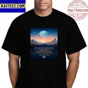 Coldplay 2023 European Tour Music Of The Spheres World Tour At Johan Cruijff Arena Amsterdam NL Vintage T-Shirt