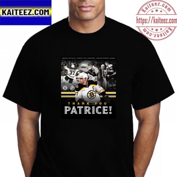 Congratulations On An Incredible Career Patrice Bergeron Retirement From NHL Vintage T-Shirt