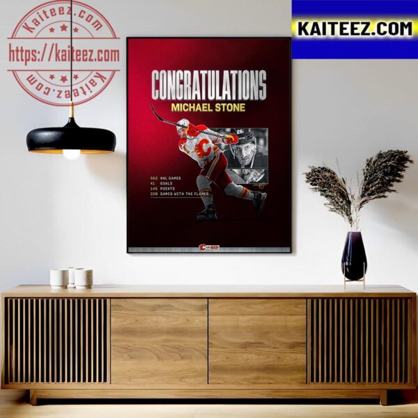 Congratulations To Michael Stone Retirement From Playing In The NHL Art Decor Poster Canvas