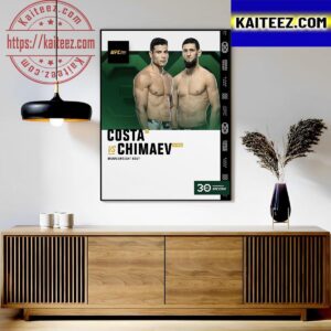 Costa Vs Chimaev Fights Official For Middleweight Bout At UFC 294 Art Decor Poster Canvas