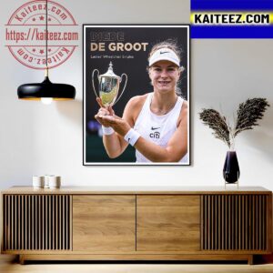 Diede de Groot Is Ladies Wheelchair Singles Champion At 2023 Wimbledon Art Decor Poster Canvas