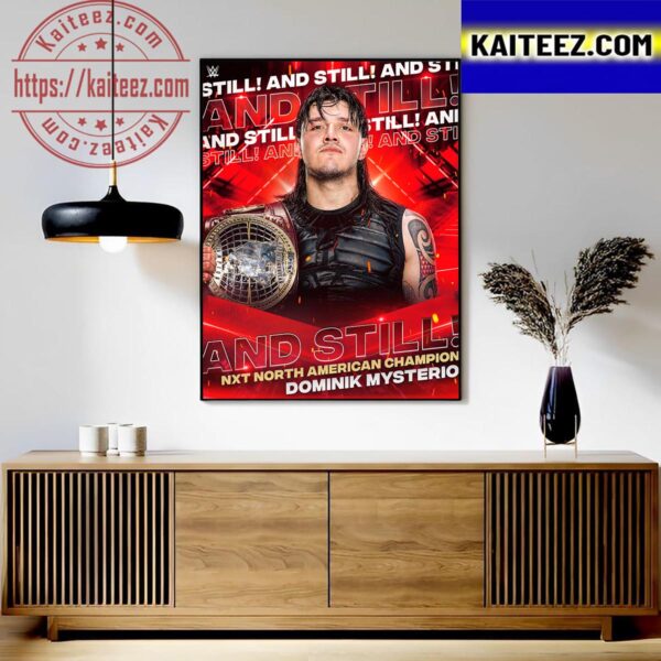 Dominik Mysterio And Still WWE NXT North American Champion Art Decor Poster Canvas