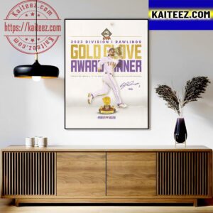 Dylan Crews Is 2023 Division I Rawlings Golden Glove Winner From LSU Baseball Art Decor Poster Canvas