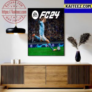 Erling Haaland On The Cover EA Sports FC 24 For The First Season Art Decor Poster Canvas