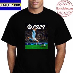 Erling Haaland On The Cover EA Sports FC 24 For The First Season Vintage T-Shirt