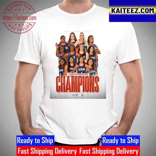 FIBA U19 World Cup Champions Are USA Basketball Womens U19 Vintage T-Shirt