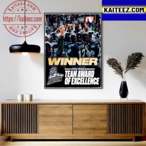 Florida Everblades Are Winner Team Award Of Excellence Of The 2023 ECHL Team Awards Art Decor Poster Canvas
