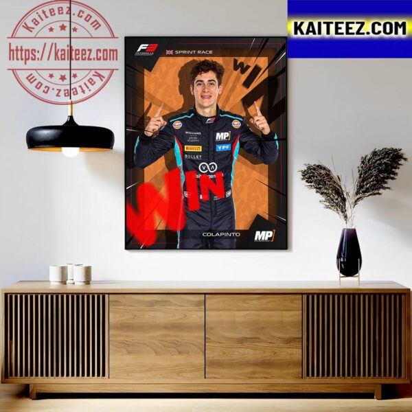 Franco Colapinto Wins The Sprint Race FIA Formula 3 Championship Art Decor Poster Canvas