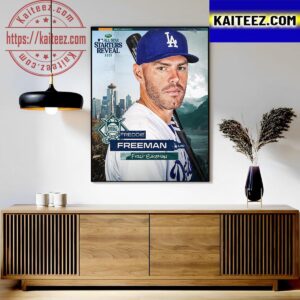 Freddie Freeman Of National League In 2023 MLB All Star Starters Reveal Art Decor Poster Canvas