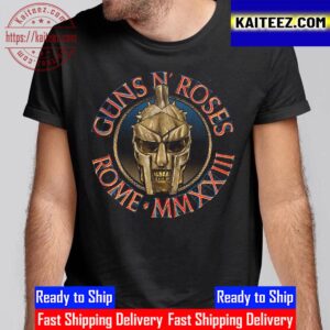 Guns N Roses World Tour Circo Massimo Rome Italy 2023 Vintage T-Shirt