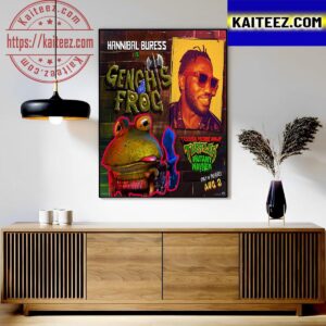 Hannibal Buress As Genghis Frog In TMNT Movie Mutant Mayhem Art Decor Poster Canvas