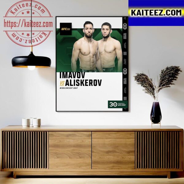 Imavov Vs Aliskerov Fights Official For Middleweight Bout At UFC 294 Art Decor Poster Canvas