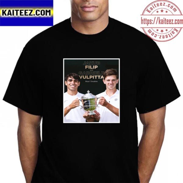 Jakub Filip And Gabriele Vulpitta Are Boys Doubles Champions At 2023 Wimbledon Vintage T-Shirt