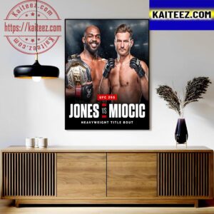 Jon Jones Vs Stipe Miocic At UFC 295 For Heavyweight Title Bout At Madison Square Garden In New York City Art Decor Poster Canvas