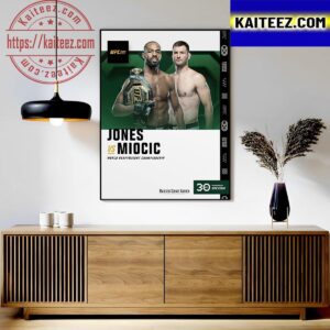 Jon Jones Vs Stipe Miocic For World Heavyweight Championship At UFC 295 Art Decor Poster Canvas