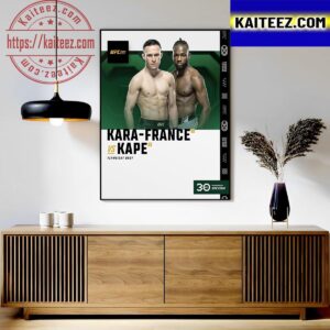 Kai Kara France Vs Manel Kape For Flyweight Bout At UFC 293 Art Decor Poster Canvas