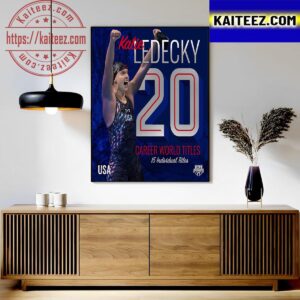 Katie Ledecky The First Woman Wins 20 Career World Titles 15 Individual Titles Art Decor Poster Canvas