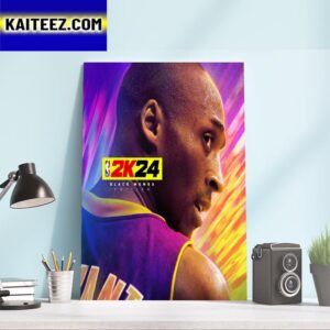 Kobe Bryant Black Mamba Edition On NBA 2K24 Cover Athlete Art Decor Poster Canvas