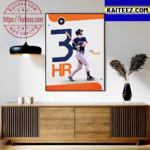 Kyle Tucker Collects The First 3 HR With Houston Astros Art Decor Poster Canvas