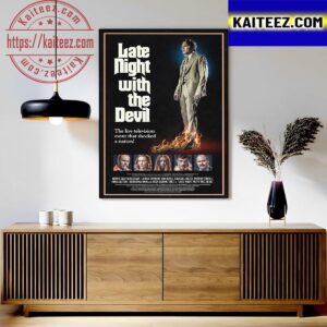 Late Night With The Devil Official Poster With Starring David Dastmalchian Art Decor Poster Canvas