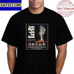Late Night With The Devil Official Poster With Starring David Dastmalchian Vintage T-Shirt