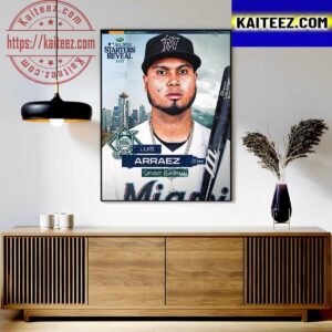 Luis Arraez Of National League In 2023 MLB All Star Starters Reveal Art Decor Poster Canvas