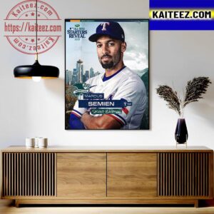 Marcus Semien Of American League In 2023 MLB All Star Starters Reveal Art Decor Poster Canvas