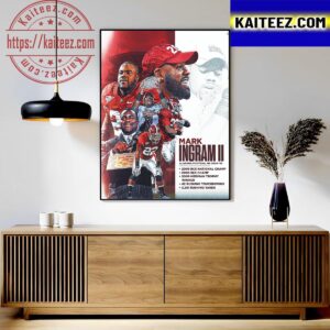 Mark Ingram II Is Alabama Football Star On Big Noon Kickoff This Fall Art Decor Poster Canvas