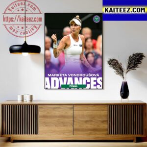 Marketa Vondrousova Advances 2023 Wimbledon Final Art Decor Poster Canvas