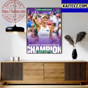 Marketa Vondrousova Is Ladies Singles Champions 2023 Wimbledon Art Decor Poster Canvas
