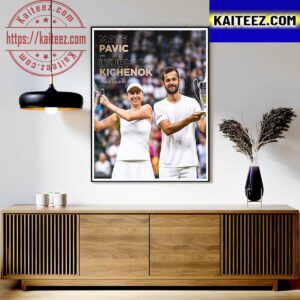 Mate Pavic and Lyudmyla Kichenok Are Mixed Doubles Champions At 2023 Wimbledon Art Decor Poster Canvas