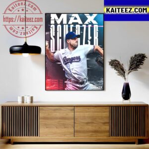 Max Scherzer Mad Max Welcome to Texas Rangers Art Decor Poster Canvas