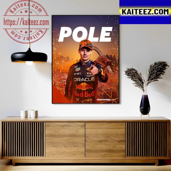 Max Verstappen Pole In Spielberg Austrian GP 2023 Art Decor Poster Canvas