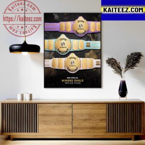 New Arrival Winged Eagle Replica Titles Of WWE Art Decor Poster Canvas