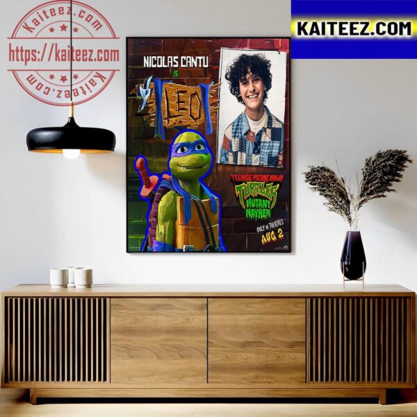 Nicolas Cantu As Leo In TMNT Movie Mutant Mayhem Art Decor Poster Canvas