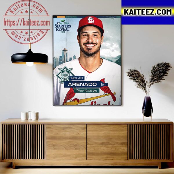 Nolan Arenado Of National League In 2023 MLB All Star Starters Reveal Art Decor Poster Canvas
