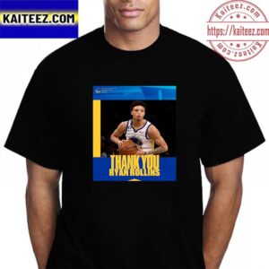 Official Golden State Warriors Thank You Ryan Rollins Vintage T-Shirt