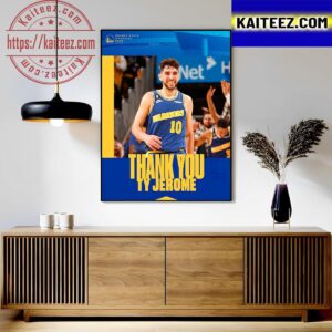 Official Golden State Warriors Thank You Ty Jerome Art Decor Poster Canvas